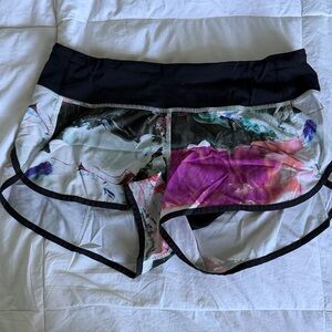 Lululemon Women's Floral Print Athletic Shorts
